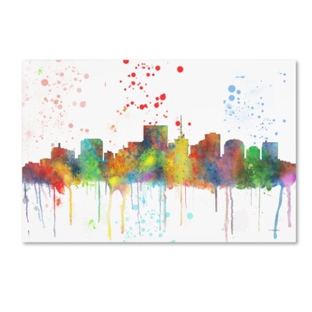 Trademark Fine Art Marlene Watson 'Richmond Virginia Skyline Mclr-1' Canvas Art, 30x47 MW0252-C3047GG